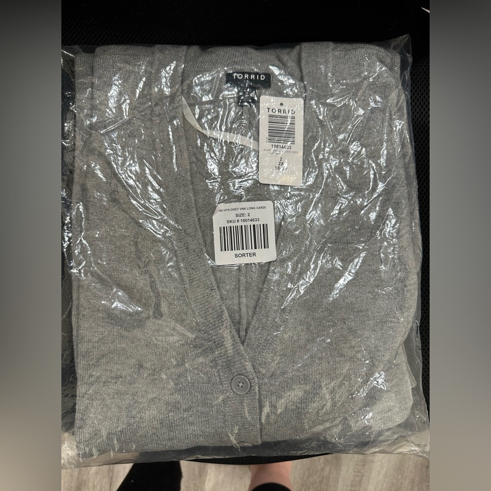 Torrid v neck button from cardigan duster